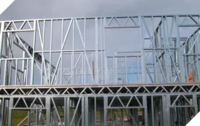 Light and strong webbed floor joists.