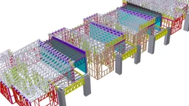 Design and installation of the first-floor walls and trusses to a 24-unit apartment block.