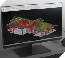 3D design model of a steel structure created by Nurigong Steel